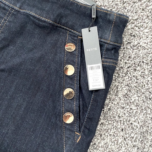 Chico’s Pull-On Wide Leg Jean In Dark Denim Wash NEW Size 1.5 (10 Medium) - Picture 5 of 9